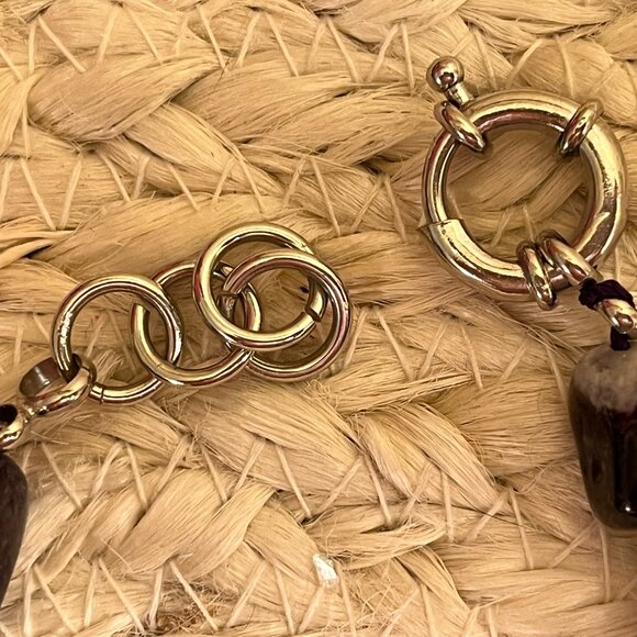 Chevron Amethyst Chunky Necklace - Hand Knotted - 18"-20" - Picture 5 of 5